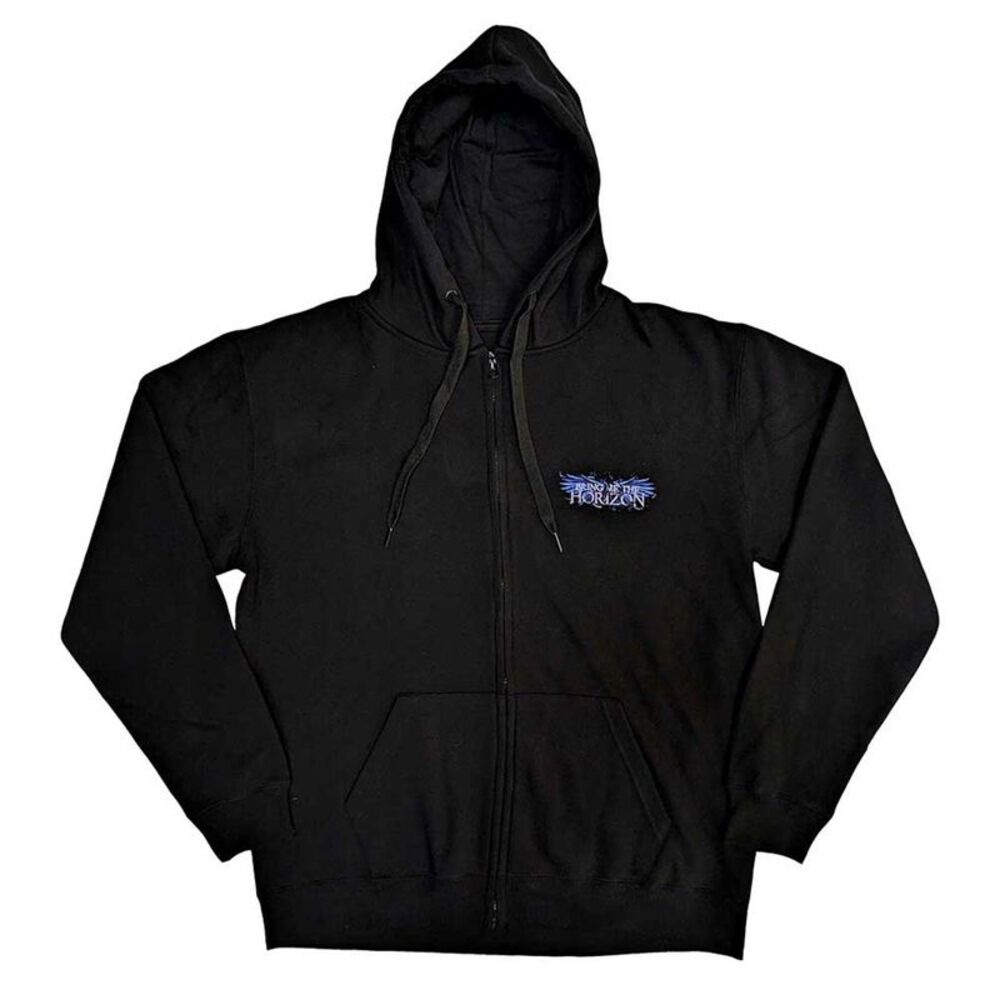 Bring Me The Horizon Unisex Adult Crow Wings Full Zip Hoodie / Black